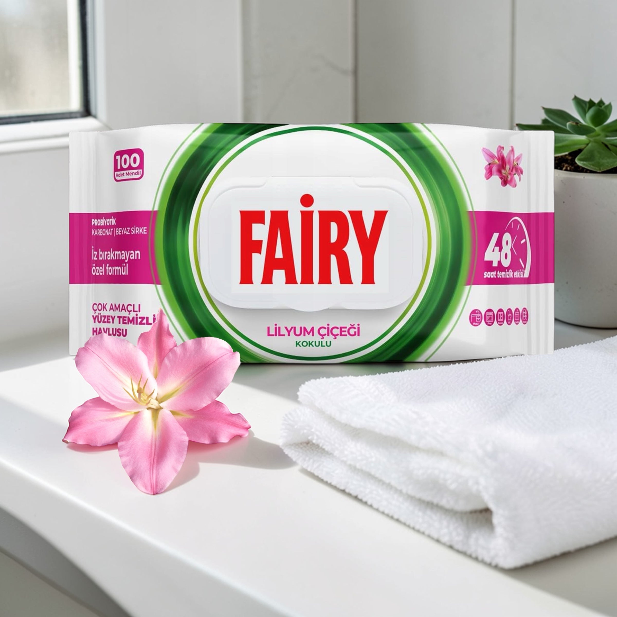Fairy – Chusteczki czyszczące Lilium (kwiat lilii) 100 sztuk